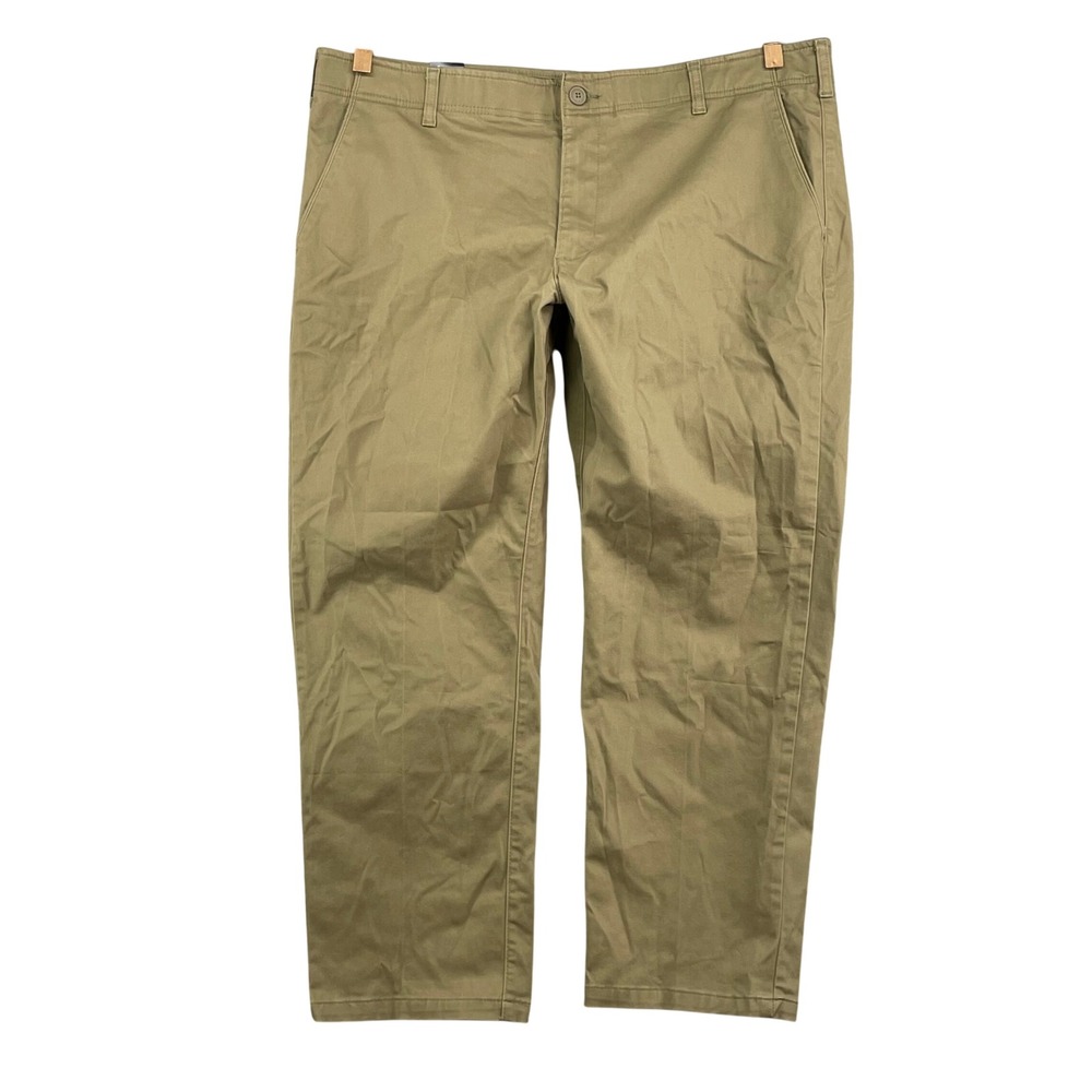 Lee Chino Pants Mens 40x30 Khaki Extreme Comfort Straight Leg Workwear Academia
